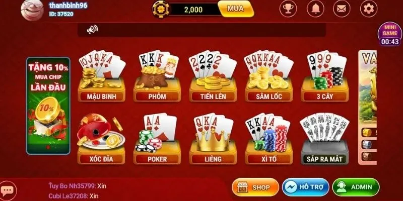 Game đánh bài đỉnh cao với những tính năng và dịch vụ vượt trội